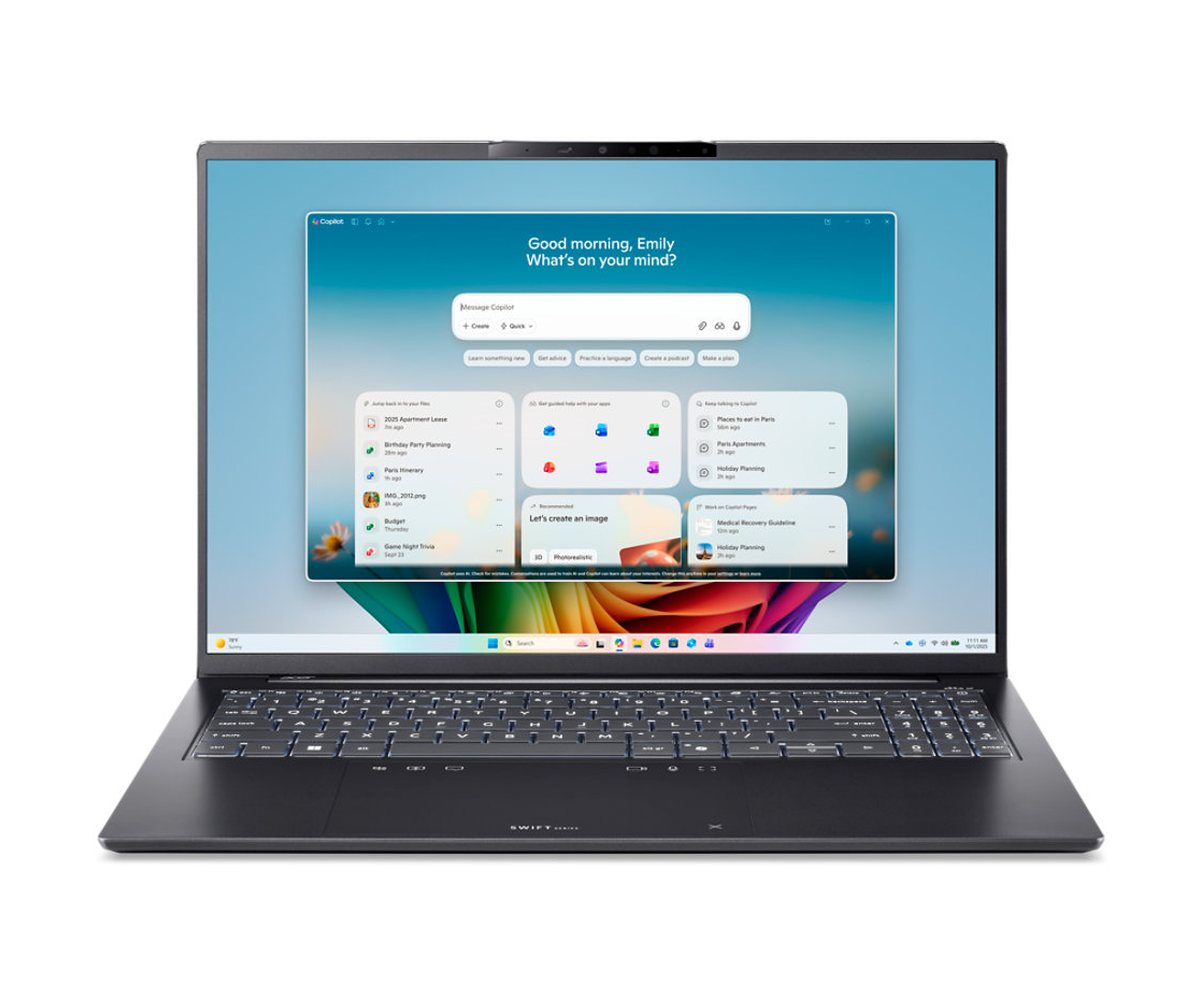 Acer Swift GO 16 AI · Core Ultra 5 322 · 16 ГБ · 512 ГБ